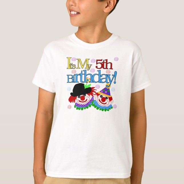 T-shirt 5ème anniversaire de clowns idiots (Devant)