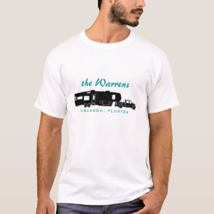 T-shirt 5ème Graphique de silhouette de la roue rv