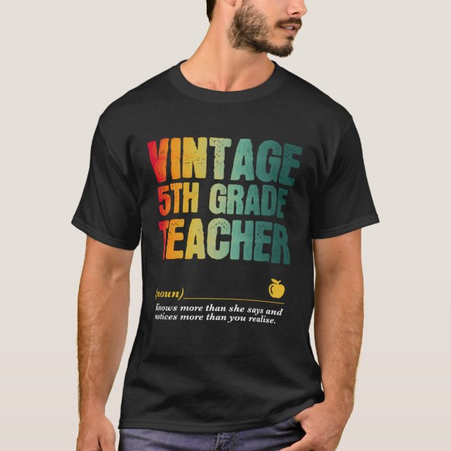 T-shirt 5th Grade Teacher Appreciation Week Back to School (Devant)