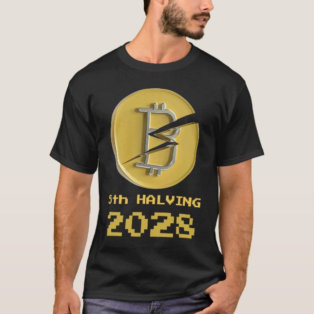 T-shirt 5th Halving Bitcoin 2028 Crypto Halvenings (Devant)