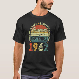 T-shirt 60 ans Awesome depuis septembre 1962 60th Bir