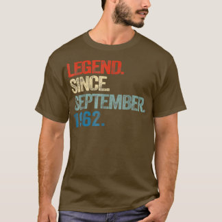 T-shirt 60 Ans Cadeaux Légende Depuis Septembre 1962 60t