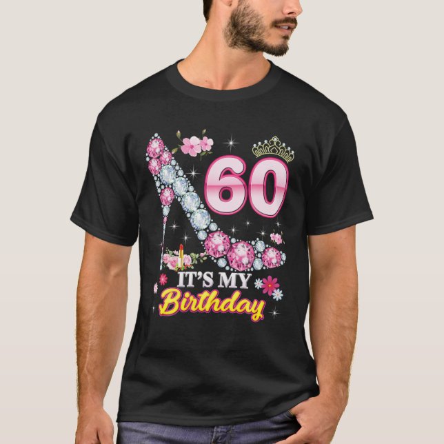 T-shirt 60 ans C'est mon 60e anniversaire Rose Diamond Sh (Devant)