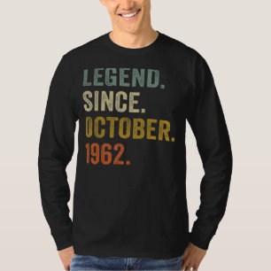 T-shirt 60 ans de légende depuis octobre 1962 60e naissanc