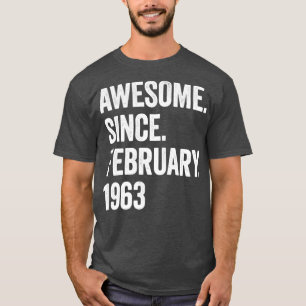 T-shirt 60 ans d'émerveillement depuis février 1963 60e an