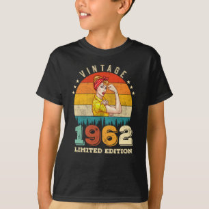 T-shirt 60 ans Femmes Anniversaire 1962 Vintage 60e annive