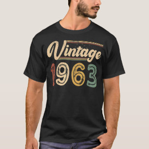T-shirt 60 Ans Vintage Meilleur de 1963 60e anniversaire