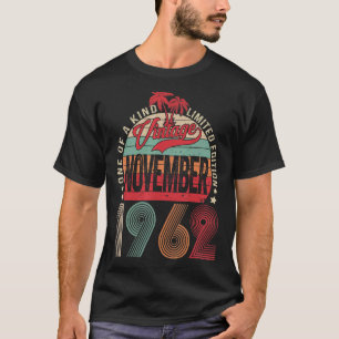 T-shirt 60 ans Vintage novembre 1962 60e anniversaire M