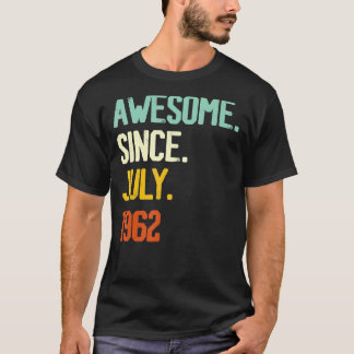 T-shirt 60e anniversaire Awesome depuis Juillet 1962 60 an