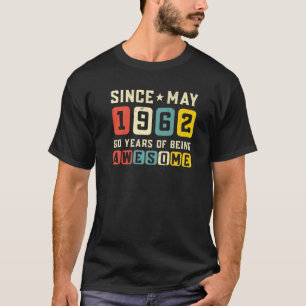 T-shirt 60e anniversaire Awesome depuis mai 1962 Vintage