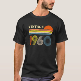T-shirt 60E Anniversaire Cadeau Vintage 1960 60 Ans Homme 