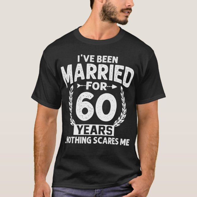 T-shirt 60e anniversaire de mon mariage 60 ans (Devant)
