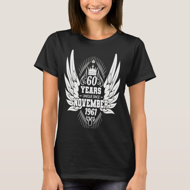 T-shirt 60e anniversaire femmes ailes d'anges (Devant)