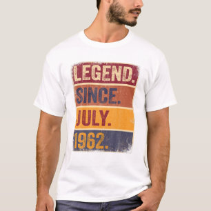 T-shirt 60E Anniversaire Juillet Né 60 Ans Légende Depuis