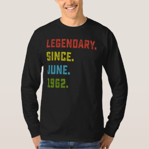 T-shirt 60e anniversaire Légendaire depuis juin 1962 60 an
