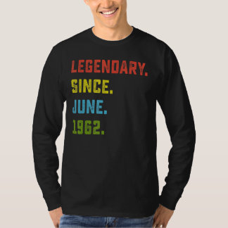 T-shirt 60e anniversaire Légendaire depuis juin 1962 60 an