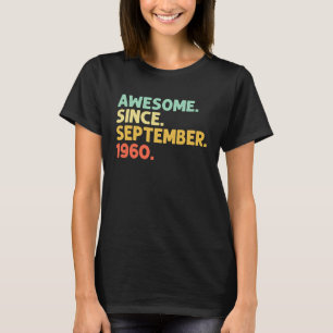 T-shirt 60e anniversaire Légendaire depuis septembre 1960 