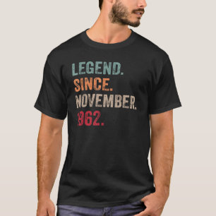 T-shirt 60e anniversaire Légende depuis novembre 1962 60