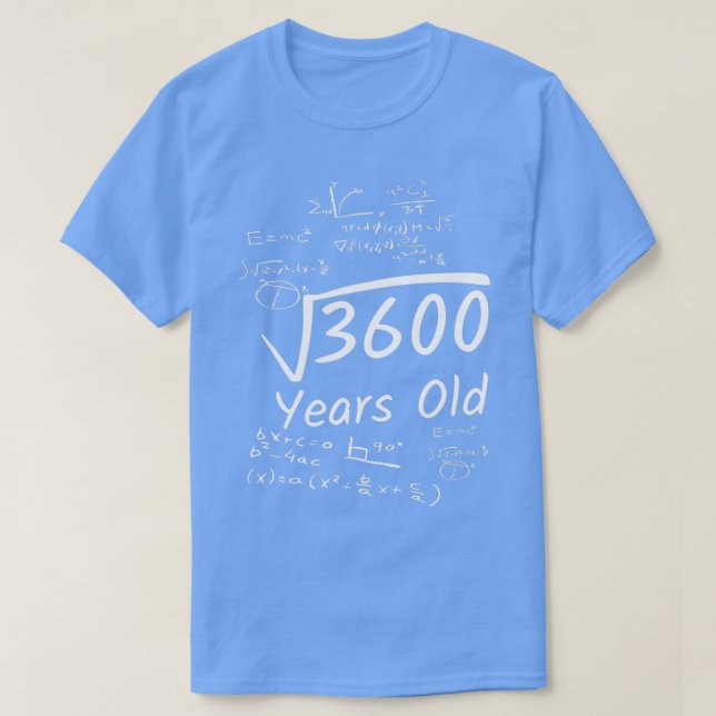 T-shirt 60e anniversaire Math 3600 ans racine Carré (Design devant)