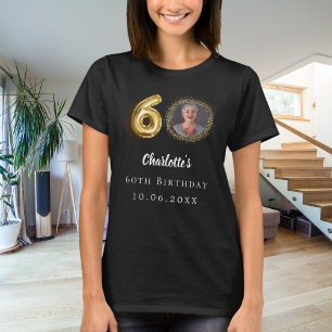 T-shirt 60e anniversaire noir or photo