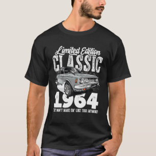 T-shirt 60e anniversaire Vintage voiture classique 1964 B 