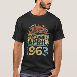 T-shirt 60E Impressionnant Depuis Avril 1963 60
