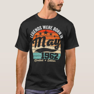 T-shirt 60ème Anniversaire vintage Légendes Nées En Mai 19