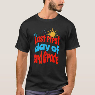 T-shirt 60s 70s Groovy Last First Day of Third Grade Schoo