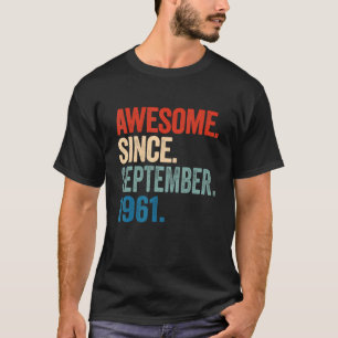 T-shirt 61 Ans 61e Anniversaire Fantastique depuis septemb