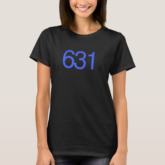 T-shirt 631 Indicatif Régional Pour Long Island New York S (Devant)