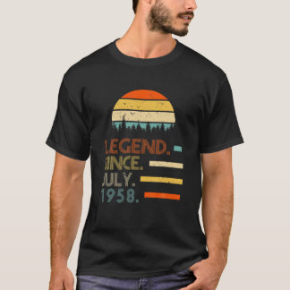 T-shirt 63 Ans Rétro Anniversaire Cadeau Légende depuis Ju
