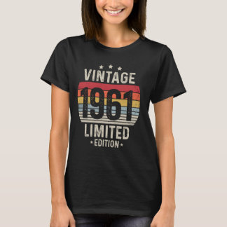 T-shirt 63 ans Vintage 1961 Limited Edition 63e Birt