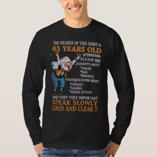 T-shirt 63e anniversaire Femmes Hommes 63 ans Anniversaire
