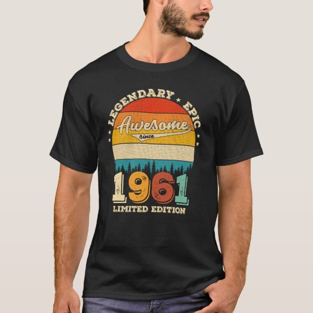 T-shirt 64 ans Anniversaire 1961 merveilleux 64e anniversa (Devant)