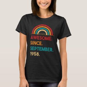 T-shirt 64 Ans Awesome Depuis Septembre 1958 64th Bir