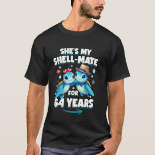 T-shirt 64 Ans Couple Anniversaire Tortues Elle Est Il Est
