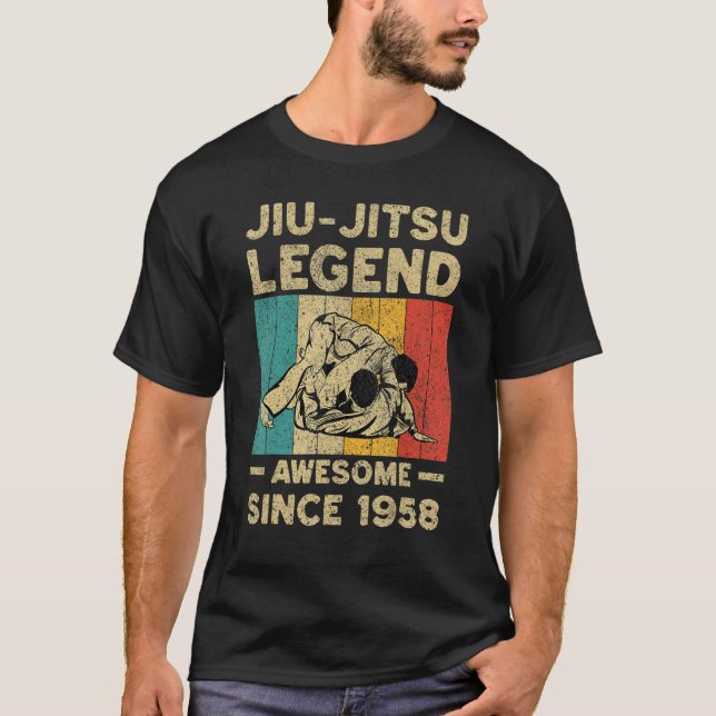 T-shirt 64 Years Old BJJ Jiu Jitsu Legend Awesome Since 19 (Devant)