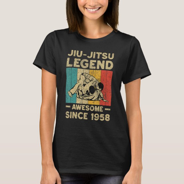 T-shirt 64 Years Old BJJ Jiu Jitsu Legend Awesome Since 19 (Devant)
