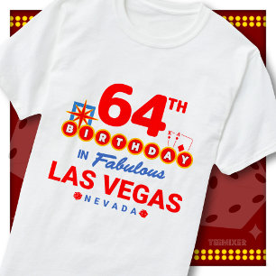 T-shirt 64e Anniversaire Las Vegas Panneau de Bienvenue Sq