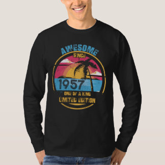 T-shirt 65 ans Awesome depuis 1957 65e anniversaire