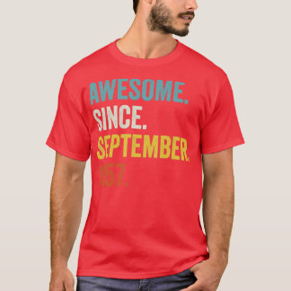 T-shirt 65 Ans Awesome Depuis Septembre 1957 65th Bir