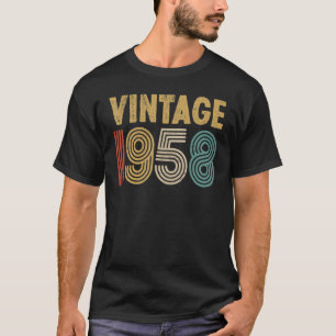 T-shirt 65 ans Né en 1958 Vintage 65e anniversaire
