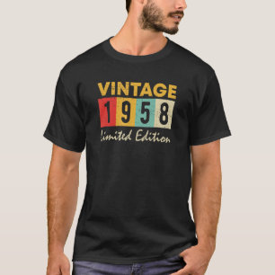 T-shirt 65 ans Vintage 1958 65e anniversaire