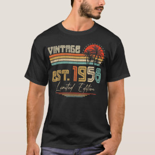 T-shirt 65 ans Vintage 1958 65e anniversaire