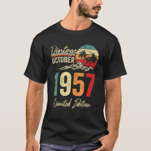 T-shirt 65 ans Vintage octobre 1957 65e anniversaire