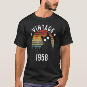 T-shirt 65e anniversaire Vintage 1958 65 ans