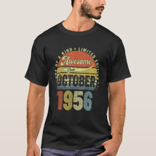 T-shirt 66 ans Awesome depuis octobre 1956 66e anniversair