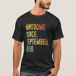 T-shirt 66 Ans Awesome Depuis Septembre 1956 66th Bir