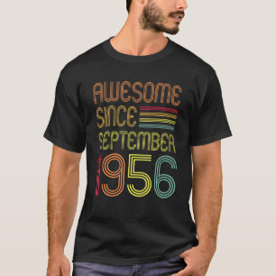 T-shirt 66 Years Old 66th Birthday Awesome Since Septembe