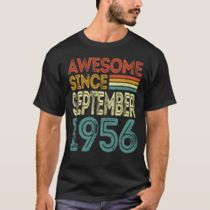 T-shirt 66 Years Old Awesome Since Septembre 1956